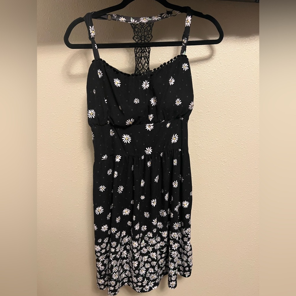 Black dress with flowers